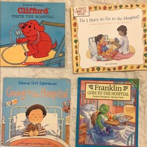 Going to Hospital books for kids. Lot of 4